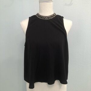 NWT ASTR black jeweled crop top